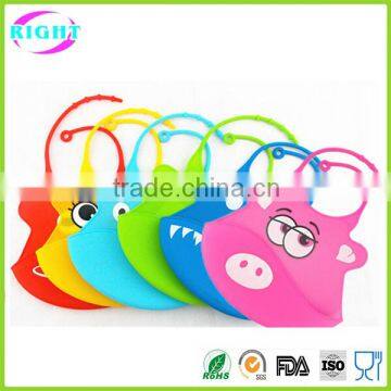 Eco-friendly waterproof fancy silicone baby bib