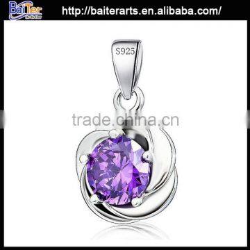 Custom Wholesale Jewelry 925 Sterling Silver Red Gemstone Pendants photo-5
