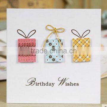 Three simple 3D gift packing pattern of thanksgiving card/birthday card