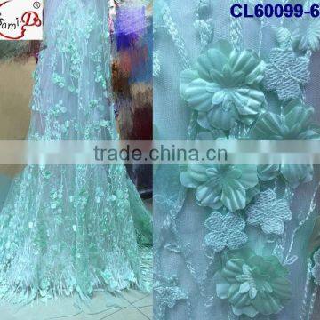 CL60099 Modern design good quality 3d flower lace embroidered fabric,african french lace fabric