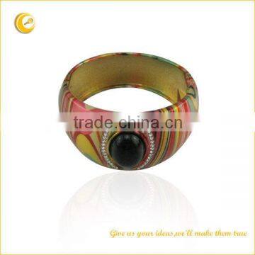 Graceful zinc alloy bangle with jewelery