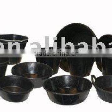 construction buckets,recycle rubber buckets,rubber pan,Feeding Pan