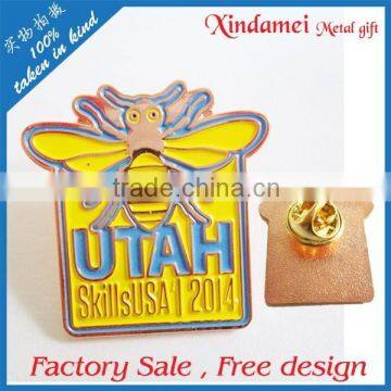 Customize the animals of the lacquer that bake zinc alloy metal pin badges