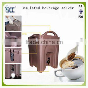 LLDPE+PU Insulated beverage server with spigot, beverage server arrpoved by CE, FDA