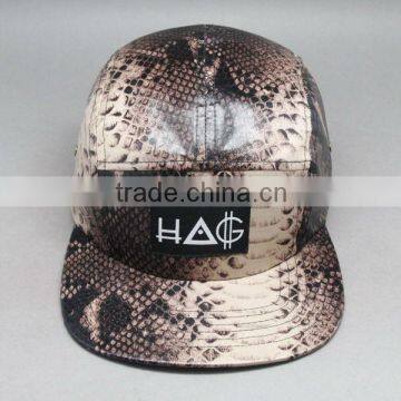 CUSTOM SNAKESKIN 5 PANEL HAT