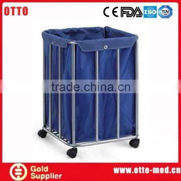 Stainless steel hospital cleaning trolley