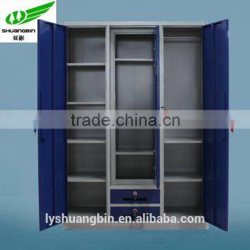 Indian 3 Door Steel Almirah Designs for Bedroom Wardrobe