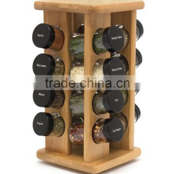 2015 high quality hot selling Bamboo Spice Rack kitchen Spice Storage spice Organization