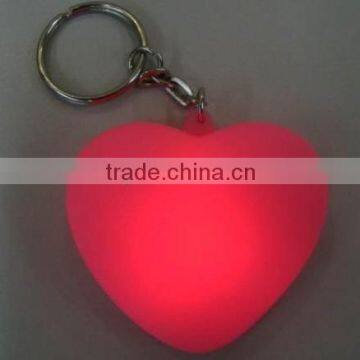 Led Keychain,heart Keychain,flashing Heart Keychain,promotion Gift