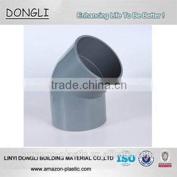 Factory price pvc plumbing pipe fittings 45 degree pvc elbow