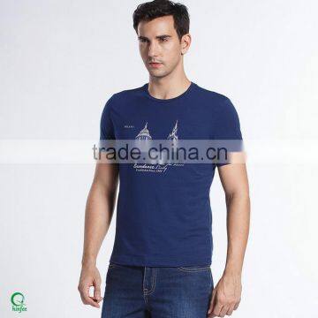 STM040 China Supplier Men's Cheap Navy Blue Custom T Shirt Printing