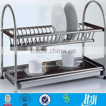 stand type stainless steel kitchen plate rack