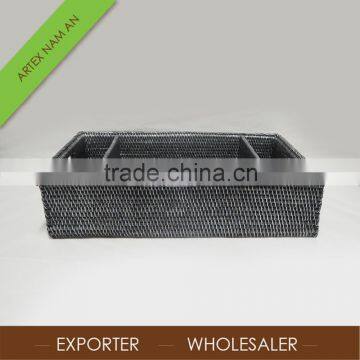 Large Rectangular Black rattan serving trays with Compartment Artex Nam An