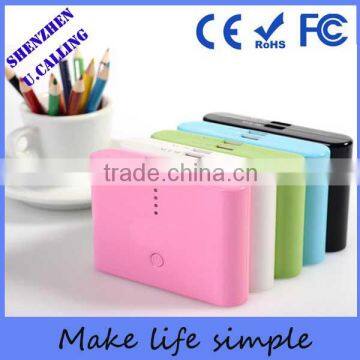 Hot Selling Dual USB Port 2000mah Power Bank Portable Mobile Charger For iPhone5 iPad & Samsung S4