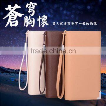 Low Cost Fashion PU Leather Unisex Card Long Wallet Hand Purse for Men photo-4