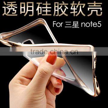 Chrome Thin Transparent Soft TPU Case For Samsung Note 5/Note 4/Note 3/Note 2