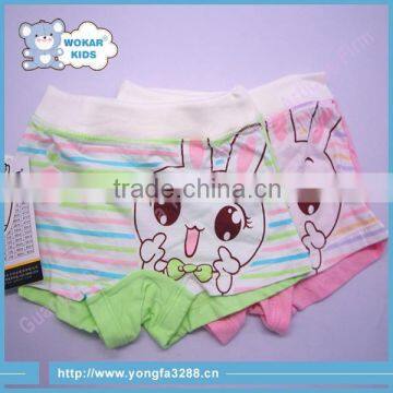 Cute Rabbit Girl Soft Cotton Boxer Briefs Kids Underwear