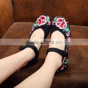 Women Casual Shoes Chinese Tradition Style Floral Embroidered Ladies Cotton Walking Flats Oxford Sole No Logos photo-5