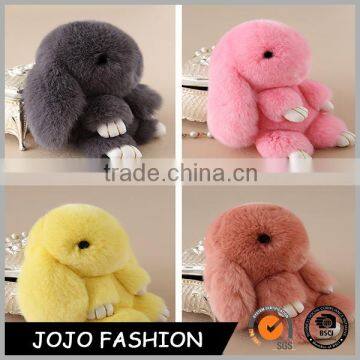 High quality popularity rabbit fur keychain fashion bag keychain