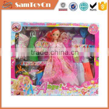 Pretty girl toys doll set 11.5 inch fashion girl set