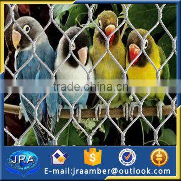 aviary /zoo bird cage fence with wire steel rope mesh