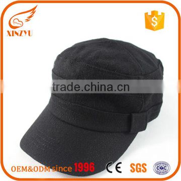 Custom mens military army caps cotton/canvas black army military cap