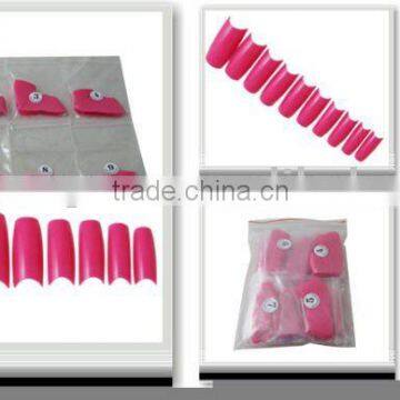 500 HOT PINK FRENCH FALSE ACRYLIC NAIL ART TIPS GEL HN095