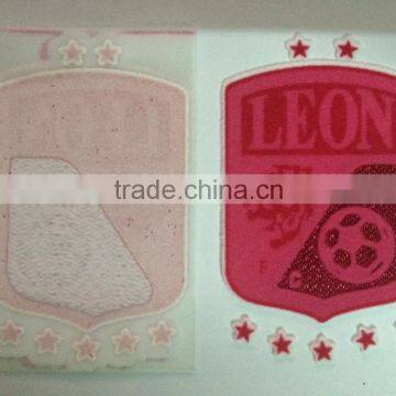 Factory Direct Soccer Patches 3d Flock Type Label Patch Football Badges Garment Usage Flock Patches photo-5