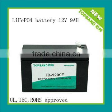 TB-1209F mini motorcycle battery 12v 9ah with PCM (two years warranty)