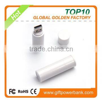 White plastic usb flash disk with logo