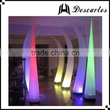 3M height inflatable advertising pillar and towers, LED wedding cone for outdoor&indoor decoration