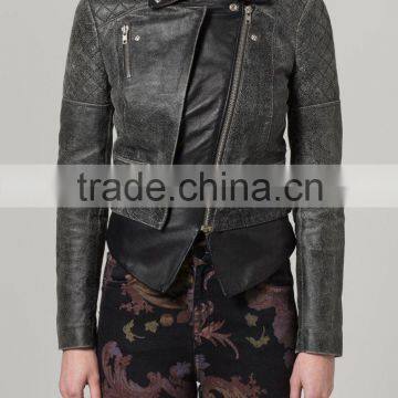 The newest cheap hot sell women leather jackets