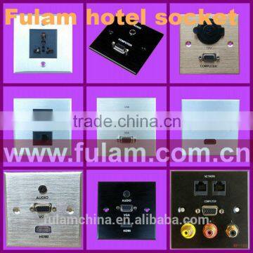 Brushed Aluminum Wall Outlet Socket Panel
