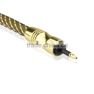 High Speed Black Fiber Optic Audio Cable Toslink Plug to Optical 3.5mm Jack Cable photo-2