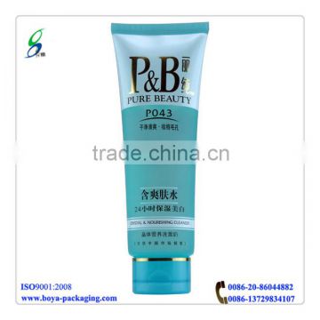 Round Cosmetic Plastic Tube Cosmetic Packaging