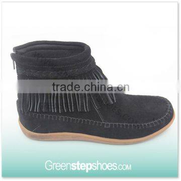 Warm Ankle Women Suede Boots With Zipper