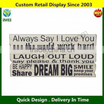 wooden wood wall plaque sign cream black home gift decor chic shabby family 40x20cm YM3-194