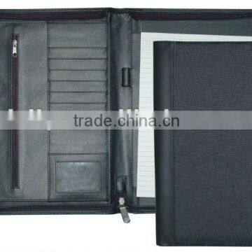 China Black/Tan Portfolio, Polyester Conference Folder with A4 Writing Pad; X8004A110002