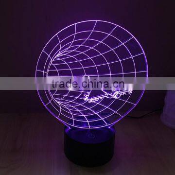3D Optical Night Light Time Machine 7 RGB Light Colors 10 LEDs AA Battery or DC 5V Mixed Lot photo-5