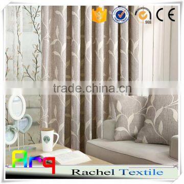 Jacquard Leaf Design Polyester Cotton T/c Fabric Linen Look Good Quality 110" Size Countryside Style Curtain Wholesae photo-5