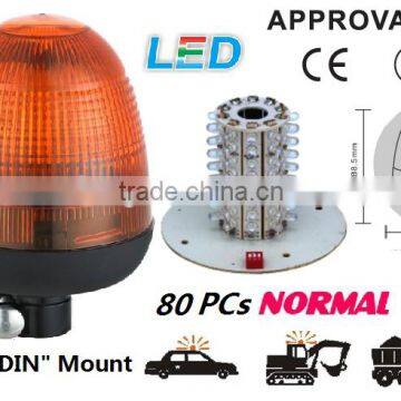 E-MARK LED Flash Warning Light, ECE MARK LED Rotating Warning Beacon (SR-BL-504A-3) Europe DIN Mount LED Beacons, 3 Functions