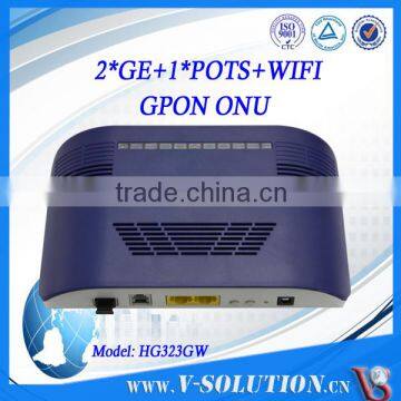 OEM Blue Case FTTB 2GE 1FXS Port 2T2R WiFi BCM6838 Chipset GPON Terminal ONT