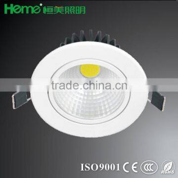 silver LED lux round 9W 12W COB ceiling recessed mount down light