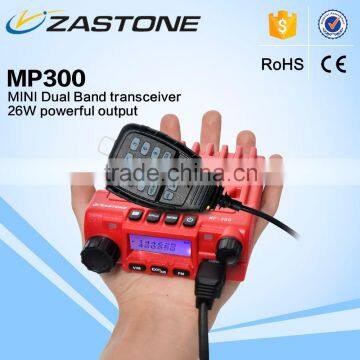 Hot sell mini moblie radio transceiver ZASTONE MP300 UHF+VHFall band transceiver