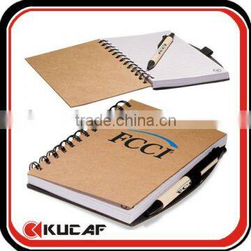 Custom kraft notebook with pen for school & office