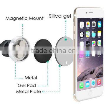 Aluminum Design Sticky Gel Universal Air Vent Magnet Phone Holder for Promotion photo-3