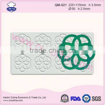 Flower shape garnishing sheet cake decoration silicone chocolate mold