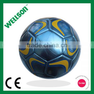 Inflatable machine sewn metallic shiny PVC soccer ball