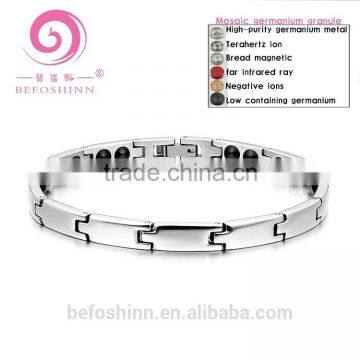 Bio magnetic tungsten steel bracelet with energy magnetic stone