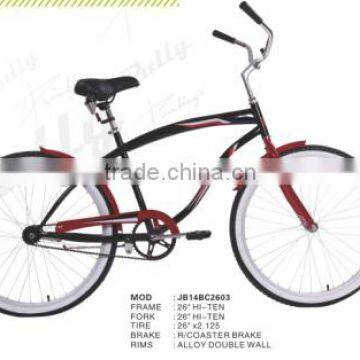 China Custom 26 Inch Chopper Bicycle Beach Cruiser Bike single speed Beach cruiser bike